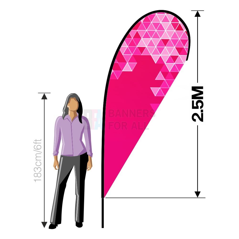 2 5m Medium Teardrop Banner Teardrop Banners Banners For All