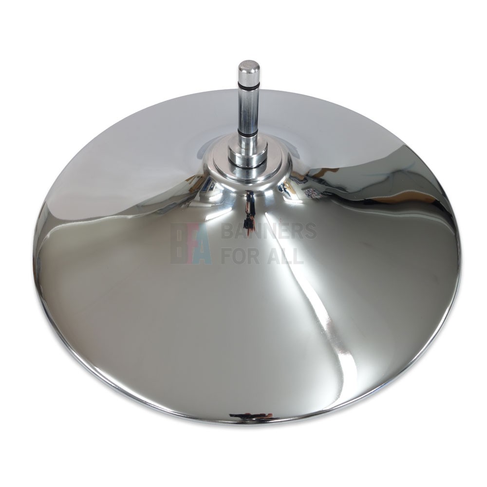 2.4KG Chrome Flag Pole Stand with Rotating Spindle Banners For All