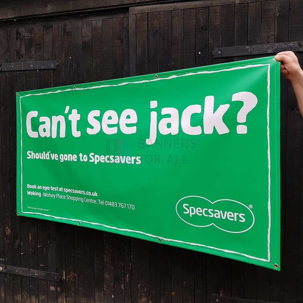 6ft x 3ft (1.8m x 0.9m) PVC Banner with hems and eyelets Banners For All