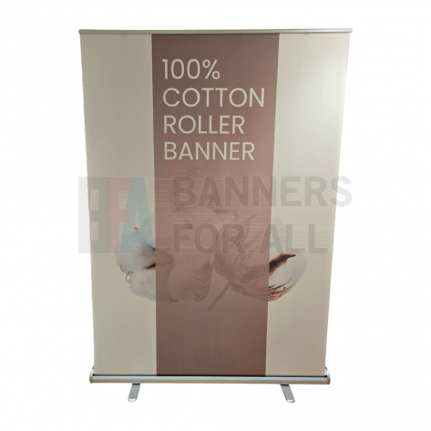 144cm x 200cm Cotton Roller Banner with Stellar Hardware