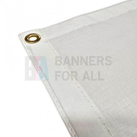 150gsm Custom Size Cotton Fabric Banner with hems and eyelets