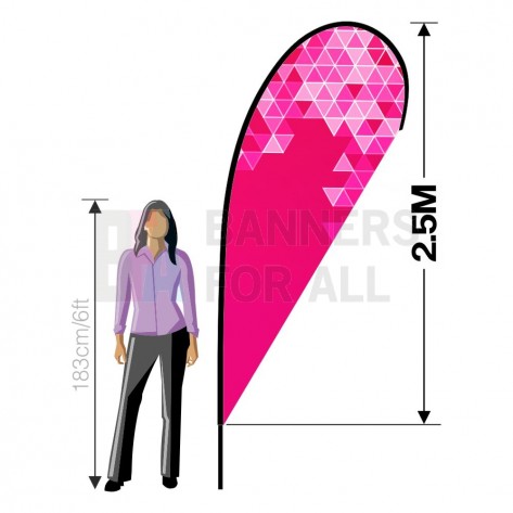 2.5m (8ft) Teardrop Banner