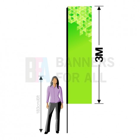 3m x 0.8m Flag Banner