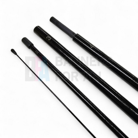 4.4m Universal Euro Flag Pole with 2mm Whip