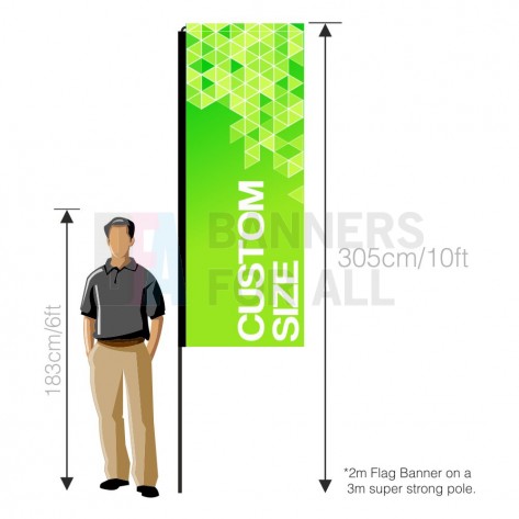 Custom flag banner graphic