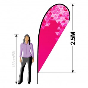 2.5m (8ft) Teardrop Banner