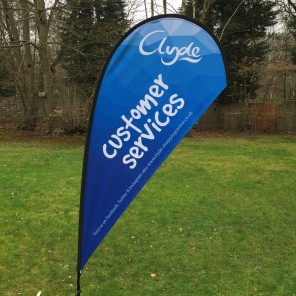 1.8m x 0.9m Double Sided Teardrop Banner