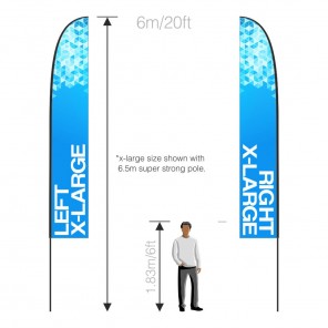 4.5m x 0.8m Feather Banner Handed Pair (LH+RH)