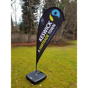 1.8m x 0.9m Teardrop Banner