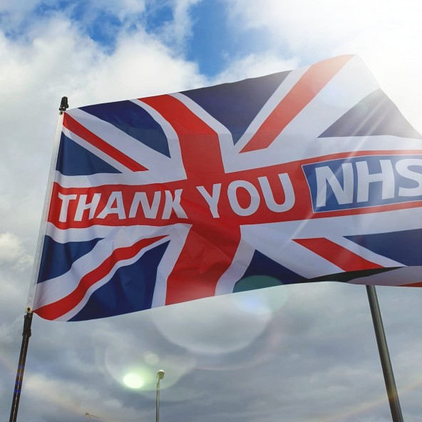Key Workers Flag or Banner Support a Charity with 20/% Donation Thank You NHS