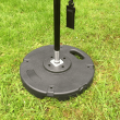 Stackable 10kg plastic coated concrete base for use with flags and banners. 