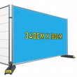 3.4m x 1.8m Heras Airmesh Fabric Banner