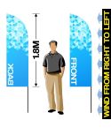 1.8m x 0.6m Feather Banner Handed Pair (wind right to left)