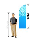 1.8m x 0.6m Feather Banner Replacement Graphic