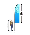 3m x 0.8m Feather Banner