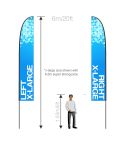 4.5m x 0.8m Feather Banner Handed Pair (LH+RH)