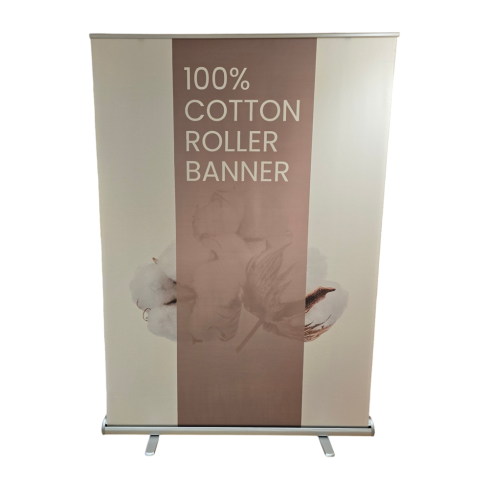 144cm x 200cm Cotton Roller Banner with Stellar Hardware