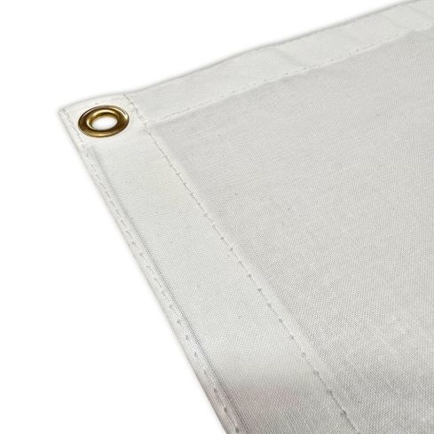 150gsm Custom Size Cotton Fabric Banner with hems and eyelets