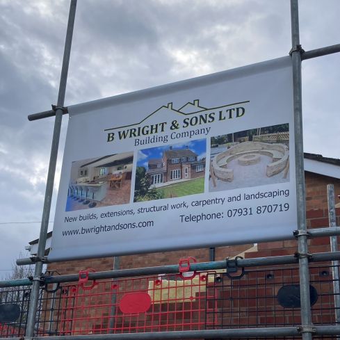 Custom Size PVC Scaffold Banner (Single Sided)