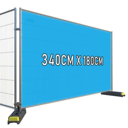 3.4m x 1.8m Temporary Fencing Airmesh Fabric Banner