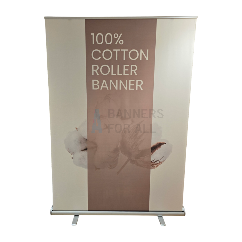 1.44m Cotton Roller Banner with Stella Hardware