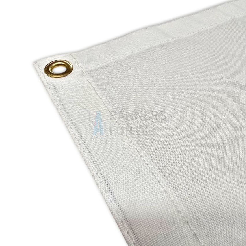 150gsm Custom Size Cotton Fabric Banner with hems and eyelets
