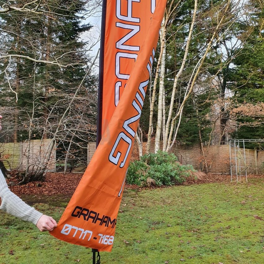 3.5m x 0.8m Double Sided Feather Banner